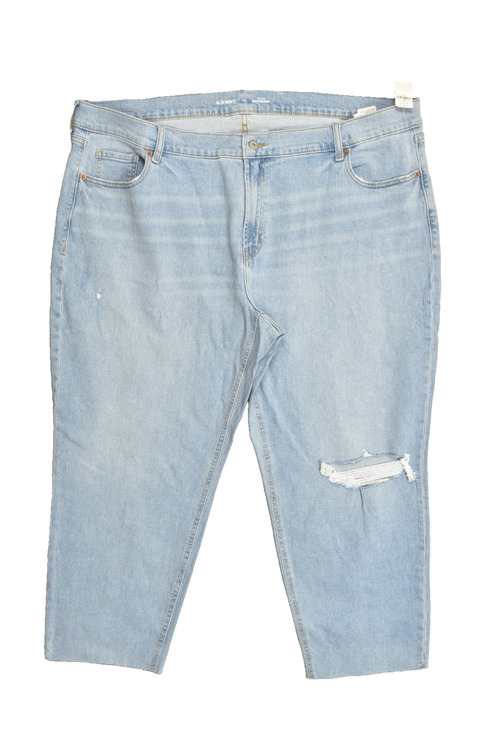Old Navy Denim - Old Navy Mid-Rise Boyfriend Jeans Womens Size 22 Light Wash Distressed Blue Deni